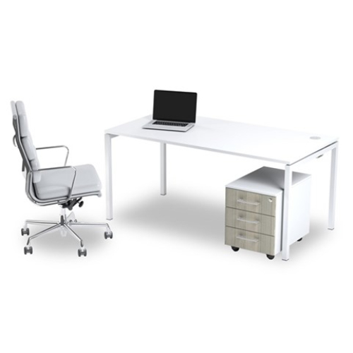 25 x 50 DESK WITH 3 DRAWER MOBILE PEDESTAL