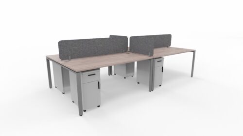 4-WAY BENCH WITH DAYFILER MOBILE PEDESTALS