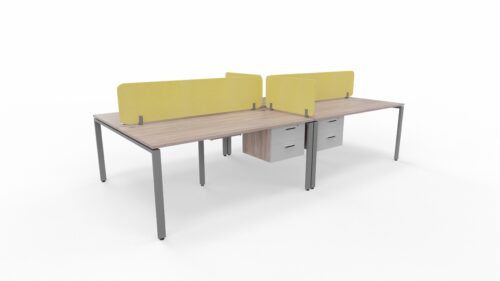 4-WAY BENCH WITH FITTED PEDESTALS