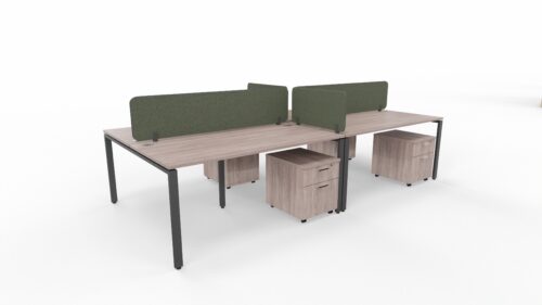 4-WAY BENCH WITH MOBILE PEDESTALS