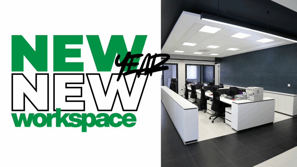 New year office workspace with custom workstations manufactured in South Africa