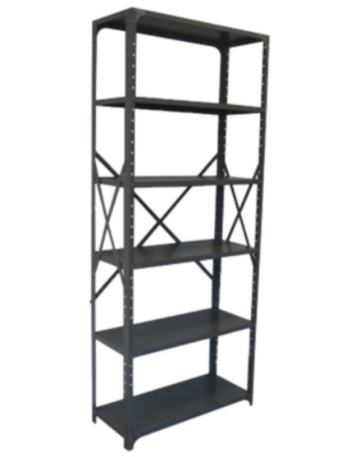 OPEN STEEL SHELVING UNIT